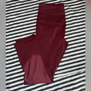 Lululemon Red Leggings High Waist Performance